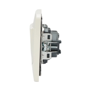 Intrerupator sonerie cu revenire alb incastrat 220V, 10AX, PC 80x80mm, DISRP57 - Img 5