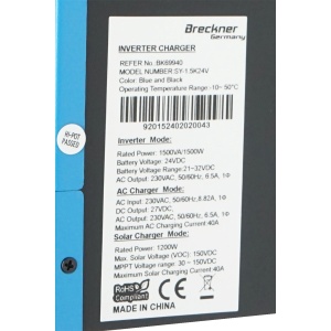 Invertor solar hibrid 1.5 KW, 24V, 40A, MPPT, monofazic, OFF-GRID, SY-1.5K24V Breckner Germany, BRECKNER GERMANY, BK69940 - Img 7