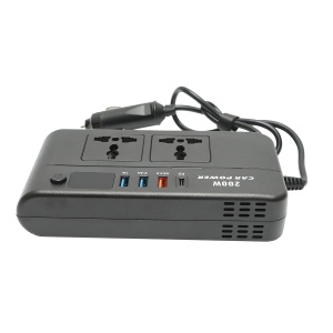 Invertor tensiune 12V-220V 200W, unda sinusoidala modificata, port USB, USB-C, iesire dubla AC, Cod: BK79820 - Img 4