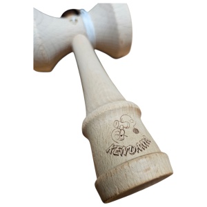 Kendama Grip din Lemn – 18 cm, Bilă Cauciucată Antiderapantă, Model Colorat Degradé - partea superioara Violet - Img 6