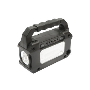 Kit iluminat portabil LED, cu 3 becuri/proiector, panou solar radio FM si baterie 4500 mAhH, pentru pescuit camping, GD-8081FM, Cod: DISLK26, Gdplus - Img 4