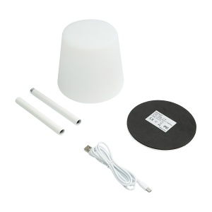 Lampa de masa LED de exterior 2W reincarcabila, 3.7V 1200mAh, USB 5V 1A, alb, Cod: BK69927, Brand: BRECKNER GERMANY - Img 2