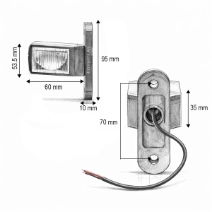 Lampa gabarit laterala LED 3 functii 12V-24V rosu-alb-galben 70mm Breckner Germany, BRECKNER GERMANY, BK00310 - Img 3