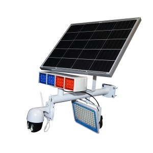 Lampa LED 300W cu panou solar 60W, baterie 14000mAh si camera supraveghere WIFI cu alarma , Cod: BK69682, Brand: BRECKNER GERMANY - Img 2