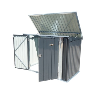 Magazie metalica pentru pubele gunoi 176x105x130cm, Cod: DISMK92, Brand: THOR - Img 3