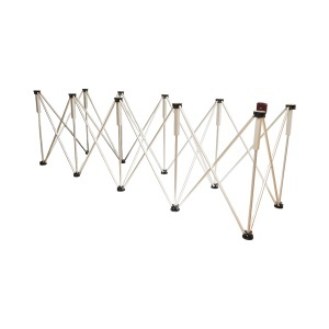 Masa de lucru pliabila tip acordeon cu 10 picioare, cadru din aluminiu 226x61x72cm, BK80429 - Img 2