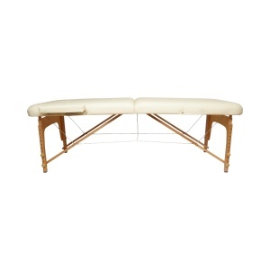 Masa de masaj pliabila portabila 2 zone, cadru lemn, spuma 5cm, inaltime 55-76cm, piele ecologica crem 60x213cm THOR, THOR, 40TH432 - Img 3