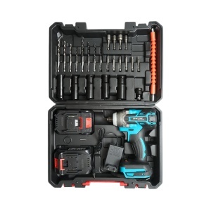 Masina de insurubat cu impact 1/2 inch, 2 acumulatori 21V, 3Ah Li-ion, LED, brushless, cuplu 400Nm, tubulare, burghie, biti 31 piese Breckner Germany, BRECKNER GERMANY, DISUT09 - Img 3