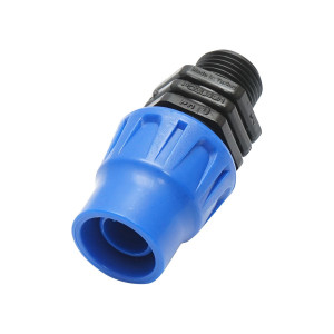 Mufa imbinare, pentru tub picurare, cu filet exterior, D20mmx1/2, pentru sisteme de irigatii, PN6, Cod: DISLV06, Poelsan - Img 2