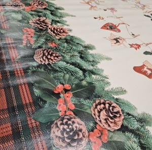Musama de Crăciun 140 cm lățime - 1 METRU LINIAR – vânzare la metru, modele festive - Img 5