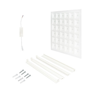 Panou LED, slim, 48W, 220V, IP20, 600x600x43mm, aplicat sau pentru tavan casetat, cu driver inclus, Cod: BK69292R Echivalență: DISFM78, Breckner Germany - Img 2