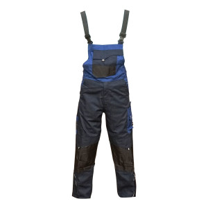 Pantaloni de lucru cu pieptar, salopeta din poliester cu bumbac, albastru navy, M, Cod: BK77220, Breckner Germany