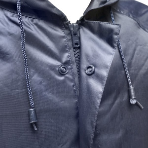 Pelerina cu gluga impermeabila XL din poliester cu membrana PVC fante de aerisire, 2 buzunare si fermoar navy blue, Cod: BK77397, Germany - Img 7