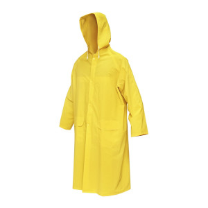 Pelerina cu gluga impermeabila XXXL din poliester si PVC cu fante de aerisire, 2 buzunare si fermoar galben, Cod: BK77408, Breckner Germany - Img 2