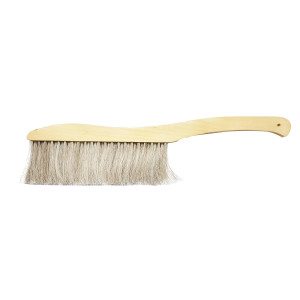 Perie apicola rand triplu din coada de cal cu maner din lemn si varf rotunjit 400x100x15mm, Cod: DISKR38 - Img 1