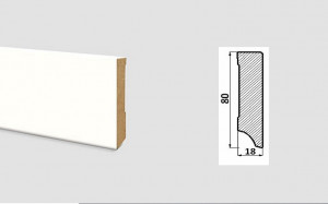 Plinta Mdf, alba, 240 x 1.8 x 8 cm, Cubic, P80C.01, Egger - Img 3