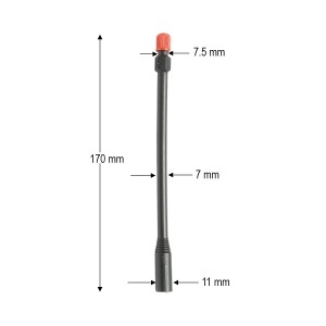 Prelungitor valva roata camion 170mm plastic compozit negru, DISRW40
