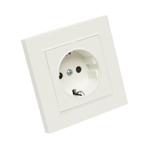 Priza schuko alba incastrata 220V, 16A, ABS 80x80mm, DISRP28 - Img 4