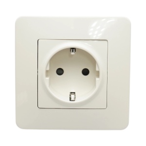 Priza schuko alba incastrata 220V, 16A, PC 80x80mm, DISRP50 - Img 2