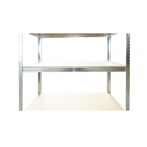Raft metalic cu 5 polite MDF, 180x100x60cm, 175kg/polita, montaj fara suruburi, galvanizat, Cod: BK92949, Brand: BRECKNER GERMANY - Img 6