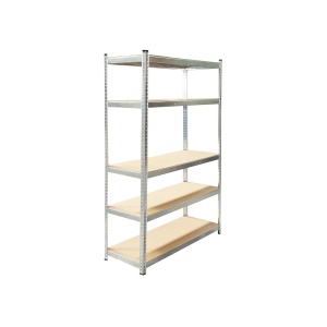 Raft metalic cu 5 polite MDF, 180x120x45cm, 250kg/polita, montaj fara suruburi, galvanizat , Cod: BK92958, Brand: BRECKNER GERMANY - Img 2