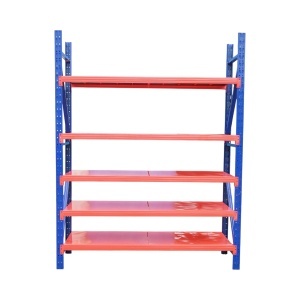 Raft metalic depozitare 5 nivele 200x60x250cm, 300 kg/nivel, albastru-portocaliu Breckner Germany, BRECKNER GERMANY, DISAY23
