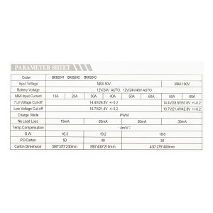 Regulator tensiune PWM panou solar 60A 12V/24V 4X port USB (12V=780W) (24V=1560W) max. 50V, Cod: BK69243, Brand: BRECKNER GERMANY - Img 6