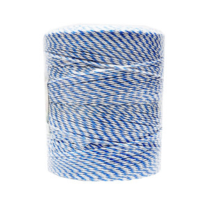 Rola fir alb-albastru 3mm insertie metalica 3x0.2mm SS, rezistenta 7.8 Ohm/m, 1000m gard electric, Cod: M87Z656, Brand: MEZOFARM - Img 4