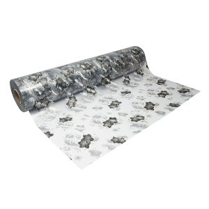 Rola folie protectie masa transparenta PVC siliconizat 1x20m, grosime 1.2mm, model floral negru Breckner Germany - Img 6