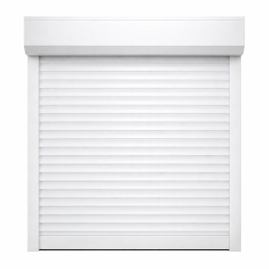 Rulou Aluminiu 50x50cm – Alb RAL 9016, aplicată pe ramă, casetă rectangulară, lamelă 39mm, acționare manuală, acționare partea dreaptă | Glasspandoor