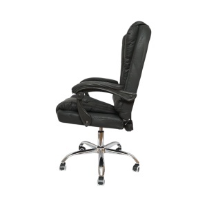 Scaun de birou ergonomic directorial cu suport lombar, piele ecologica neagra, rotativ, spatar si inaltime reglabile, BRECKNER GERMANY, BK99243 - Img 3