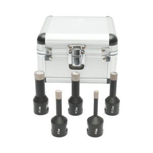 Set 5 carote diamantate 6, 8, 10, 12, 14mm, filet interior M14 pentru placi ceramice, marmura, granit Breckner Germany, BRECKNER GERMANY, BK93060