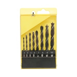 Set 8 burghie lemn 3-10mm HCS, tija cilindrica, varf centrare Breckner Germany, BRECKNER GERMANY, BK87074