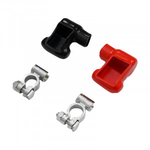 Set borne baterie cu clema HD++ protectie cauciuc rosu si negru, Cod: BK80261, Brand: BRECKNER GERMANY - Img 2