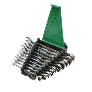 Set chei combinate fixe si inelare cu clichet 8-19mm 10 piese, Cod: BK80662, Brand: BRECKNER GERMANY - Img 2