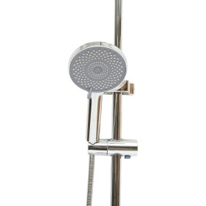 Set dus multifunctional de perete cu dus de mana, pipa cada, dus rotund, cartus ceramic, crom lucios, Cod: DISSY42 - Img 6