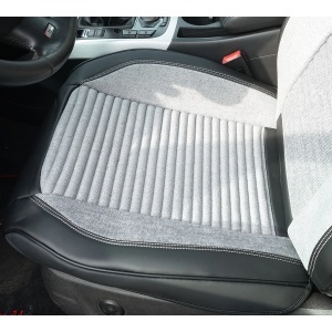 Set huse scaune auto Premium Negru-Gri universale, design sport ergonomic, piele ecologica cu insertii textile, fata + spate 11 piese, DISVG59 - Img 5