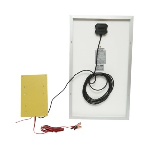 Set panou solar 50W fotovoltaic monocristalin 670x400x25mm cu regulator 10A 12/24V, 2xUSB, cablu baterie 2m Breckner Germany, BK87098 - Img 2