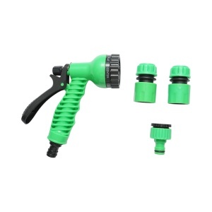 Set pistol de stropit reglabil 7 moduri, 2 conectori 1/2, adaptor 1/2-3/4 pentru furtun gradina, DISTP12