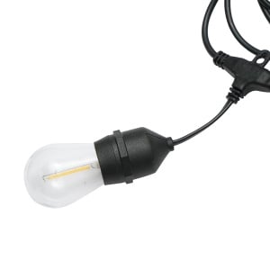 Sistem iluminat LED exterior 12 socluri E27, cablu 6m, 220V IP44, Cod: BK69966, Brand: BRECKNER GERMANY - Img 5