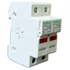 Soclu sigurante fuzibile, 2P, 16A, DC1000V, cu indicator LED, Ebasee - Img 2