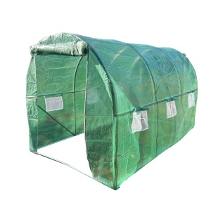 Solar de gradina 300x200x200cm cu sistem irigare, folie verde PE cu plasa 140g/mp UV, 6 ferestre, 2 usi, teava otel galvanizat 25mm THOR, THOR, 40TH318