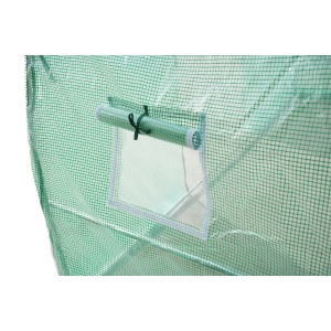 Solar de gradina 400x300x200cm, folie verde PE cu plasa 140g/mp UV, 1 usa, 8 ferestre, teava otel galvanizat 19mm THOR, THOR, 40TH444 - Img 9