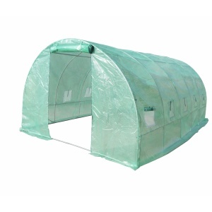 Solar de gradina 500x300x200cm, folie verde PE cu plasa 140g/mp UV, 1 usa, 10 ferestre, teava otel galvanizat 19mm THOR, THOR, 40TH445