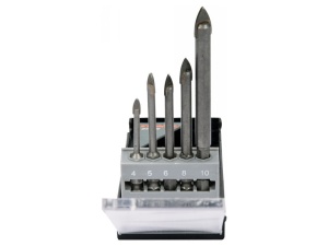 STHOR Set de burghie pentru sticlă și gresie 5 piese (4, 5, 6, 8, 10 mm) - Img 3