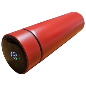 Termos digital din inox – 500 ml, afișaj LED, menține rece 24h / cald 18h - rosu