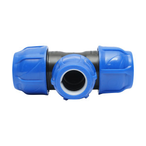 Teu reductie compresiune, D40x32x40mm, PN16, pentru sisteme de irigatii, Cod: DISLV95, Poelsan - Img 2