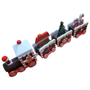 Trenulet de Crăciun din Lemn – 19 cm - Img 4