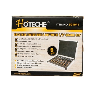 Trusa 8 burghie mari HSS pentru metal, Cod: BK77673, Brand: HOTECHE - Img 2