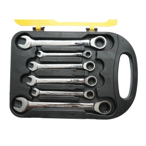 Trusa chei combinate fixe si inelare cu clichet 8-19mm 7 piese, Cod: BK80661, Brand: BRECKNER GERMANY - Img 4